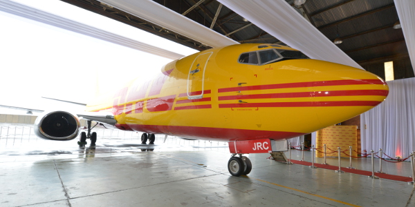 DHL announces its latest addition to its aircraft fleet family in Southern Africa, a Boeing 737- 400F